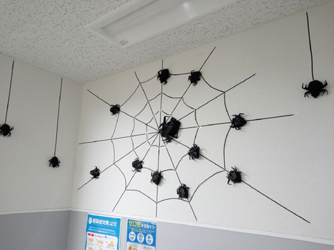 蜘蛛の壁面装飾