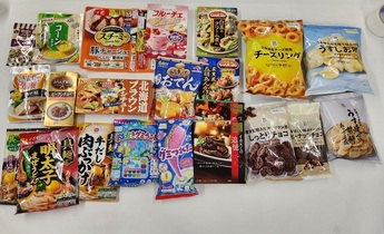 寄付された食品の写真