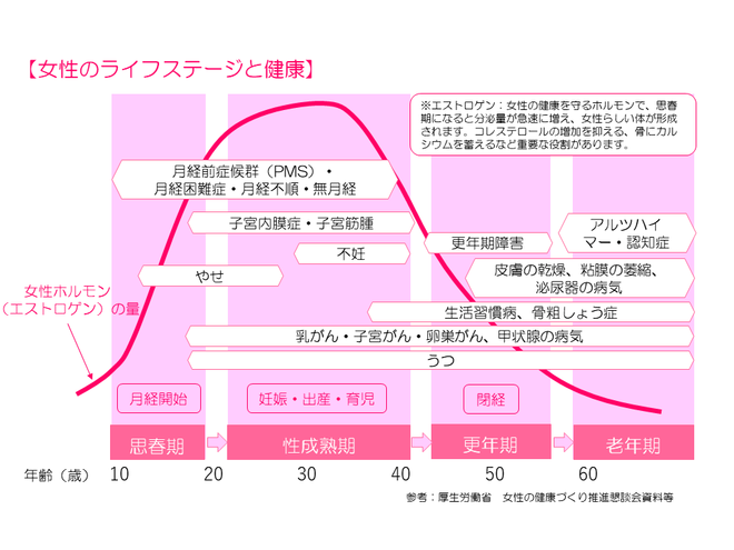 女性のライフテージと健康