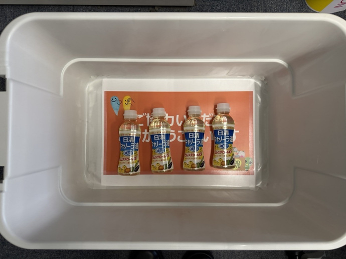 寄付された食品の写真（イオンモール分）