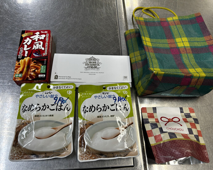 寄付された食品の写真（イオンモール分）