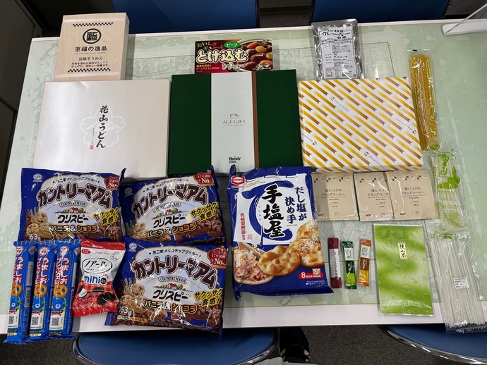 寄付された食品の写真（市役所分:R8年2月）