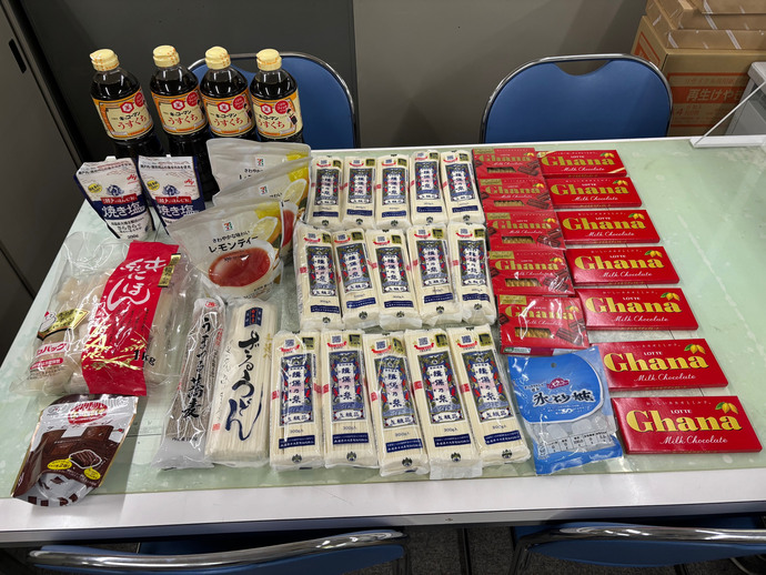 寄付された食品の写真（市役所分:R8年3月（1））