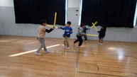 ちゃんばら合戦の様子