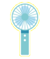 ハンディ扇風機のイラスト