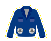 ファン付き作業服のイラスト