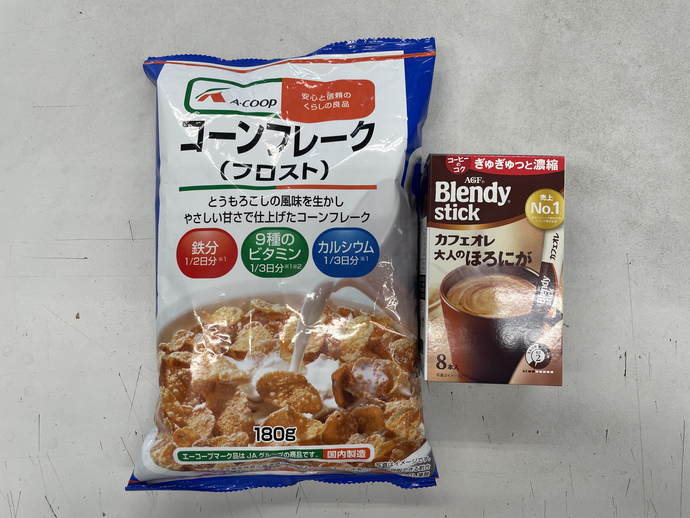 寄付された食品の写真（イオンモール分）
