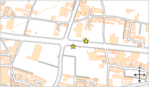 No.2駅駅位置看板位置図