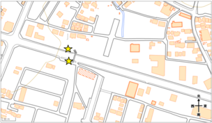 No.3駅駅位置看板位置図