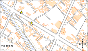 No.5駅看板位置図